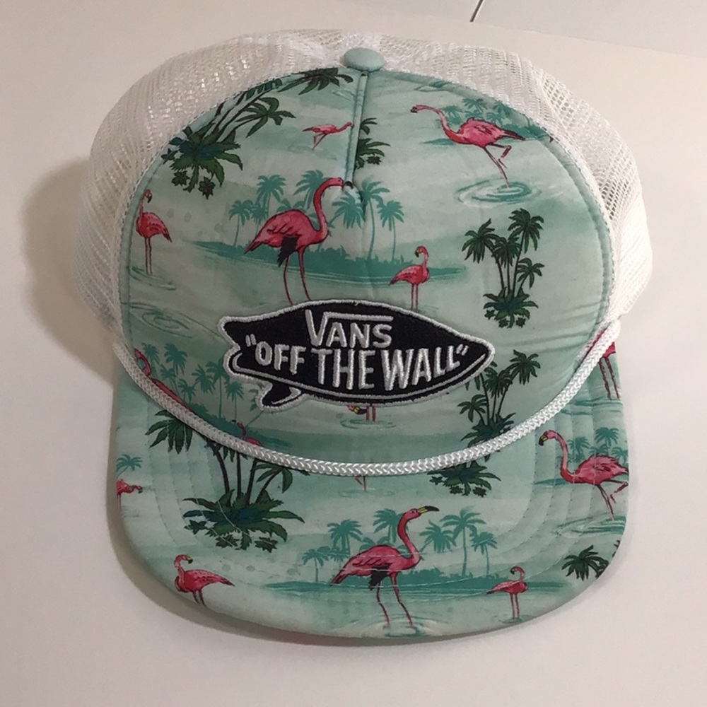 Vans “off The Wall “ Flamingos Mesh Snapback One-Size-Fits- All Hat